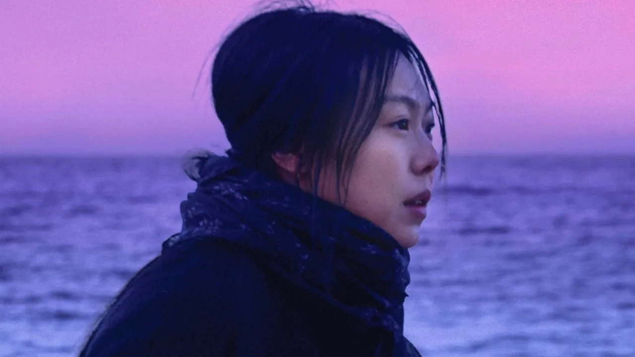 On the beach at night alone